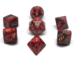 CHX27434 Burgundy/Gold Vortex 7PC Poly Set image 0